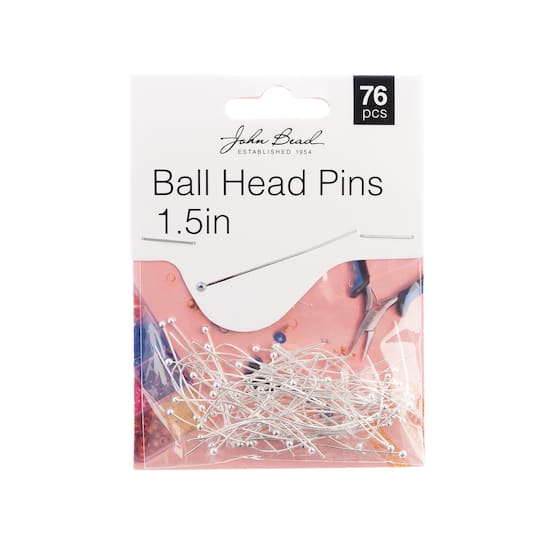 John Bead Must Have Findings 1.5" Ball Head Pins